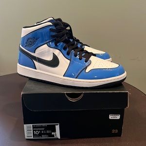 Nike Air Jordan 1 Mid SE - signal blue/black/white. Men’s size 10.5